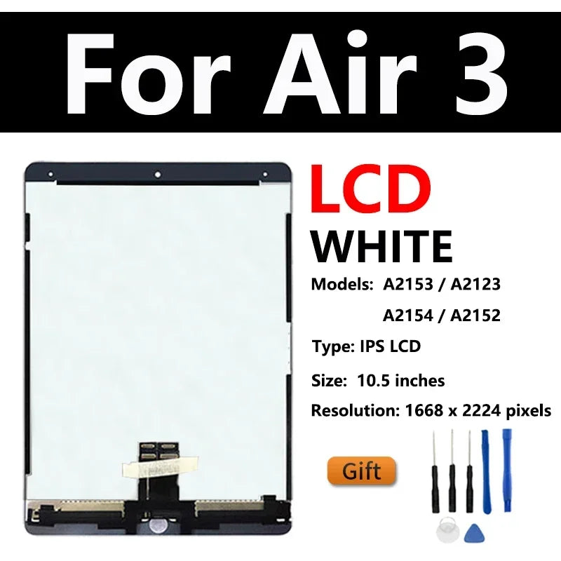 OEM LCD For Apple iPad Air 1 2 3 4 2019 2020 A2324 A1474 A1566 A2123 A2072 Touch Screen Digitizer Glass Assembly Replacement  iPad repair parts