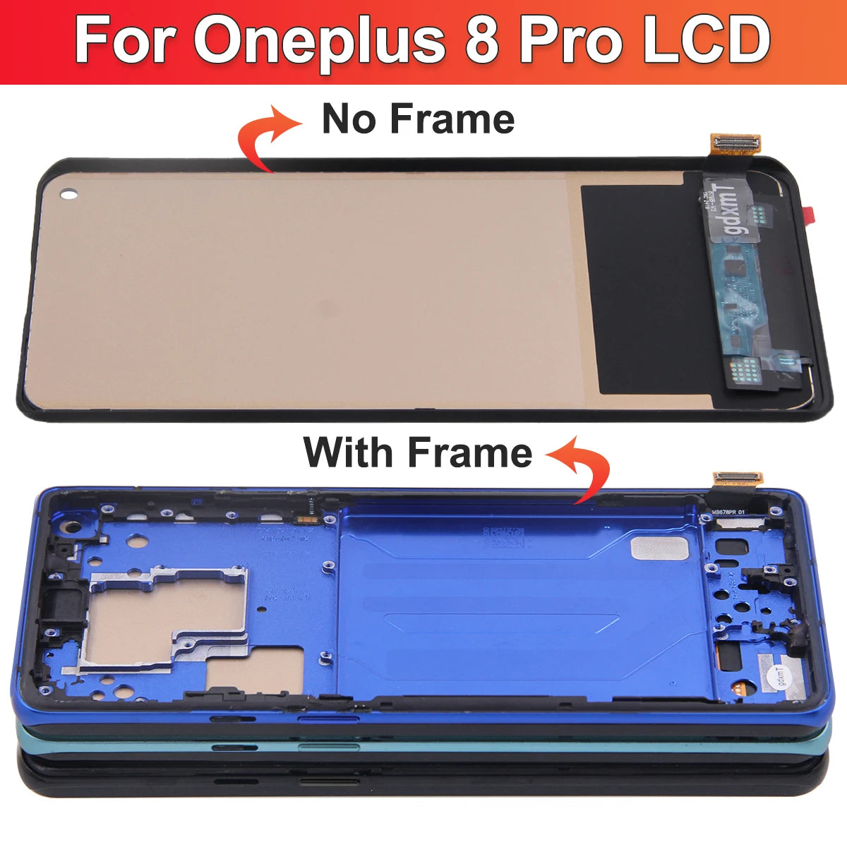 TFT 8Pro Display For Oneplus 8 pro IN2023 IN2020 IN2021 LCD Display Touch Screen Digitizer Assembly For Oneplus 8 pro LCD Screen Oneplus phone repair parts
