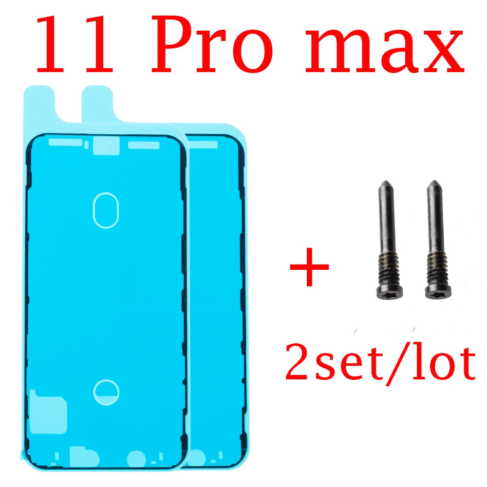 2set/lot Waterproof Sticker For iPhone 11 12 13 14 Pro Max Mini X XS 7 8Plus LCD Display Screen Pre-Cut Glue Frame Tape Bezel iPhone phone repair parts