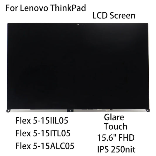 15.6' FHD New For Lenovo IdeaPad Flex 5-15IIL05/5-15ITL05 5-15ALC05 Laptop LCD Screen Touch Glare IPS 250nit 5D10S39643 Lenovo laptop repair parts