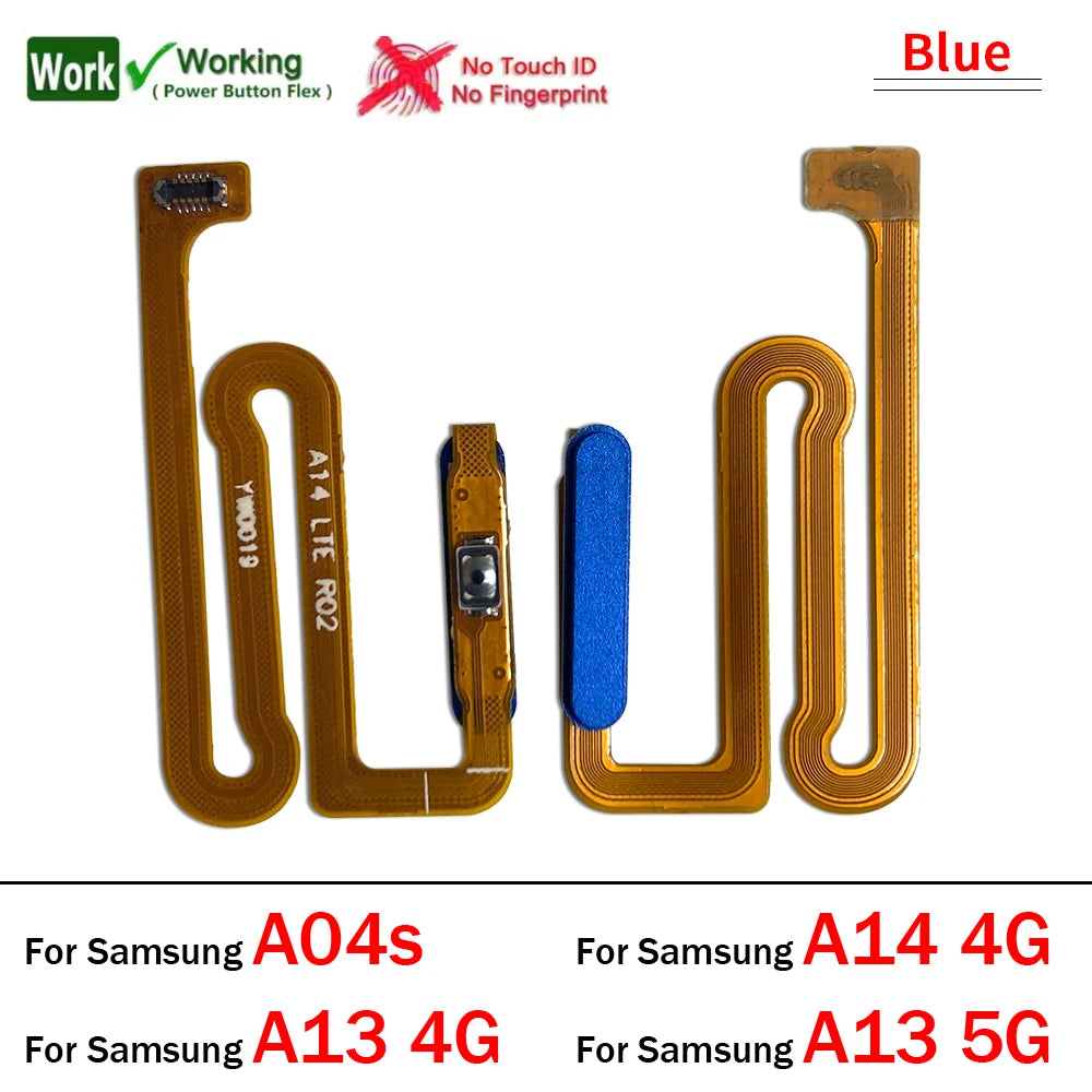 10Pcs, Home Button FingerPrint Touch ID Sensor Flex Cable Ribbon For Samsung A04s A13 A14 A24 A34 A54 4G 5G Replacement Parts Samsung phone repair parts
