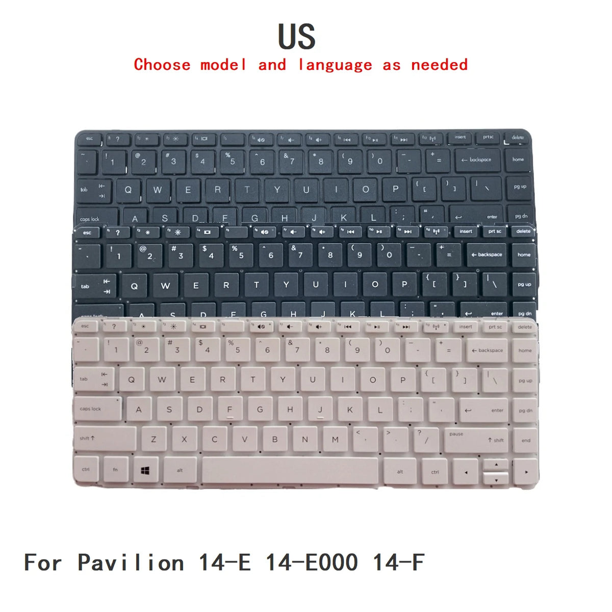 New US Language  Keyboard For HP Pavilion 14-E 14-E000 14-F Notebook PC Replacement Keyboard HP laptop repair parts