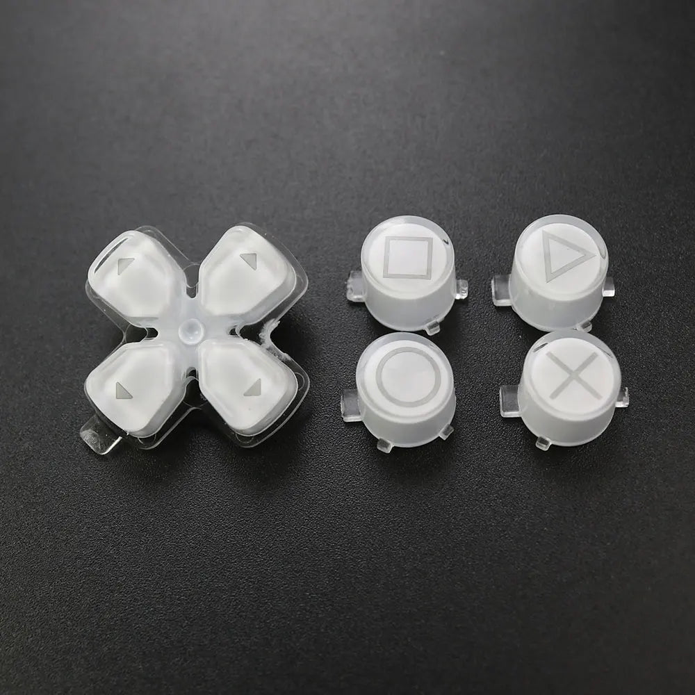 1Set For PS5  V1 V2 V3 Controller Gamepad Crystal Button A B X Y D Pad Cross Direction Function Key Replacement Game console repair parts