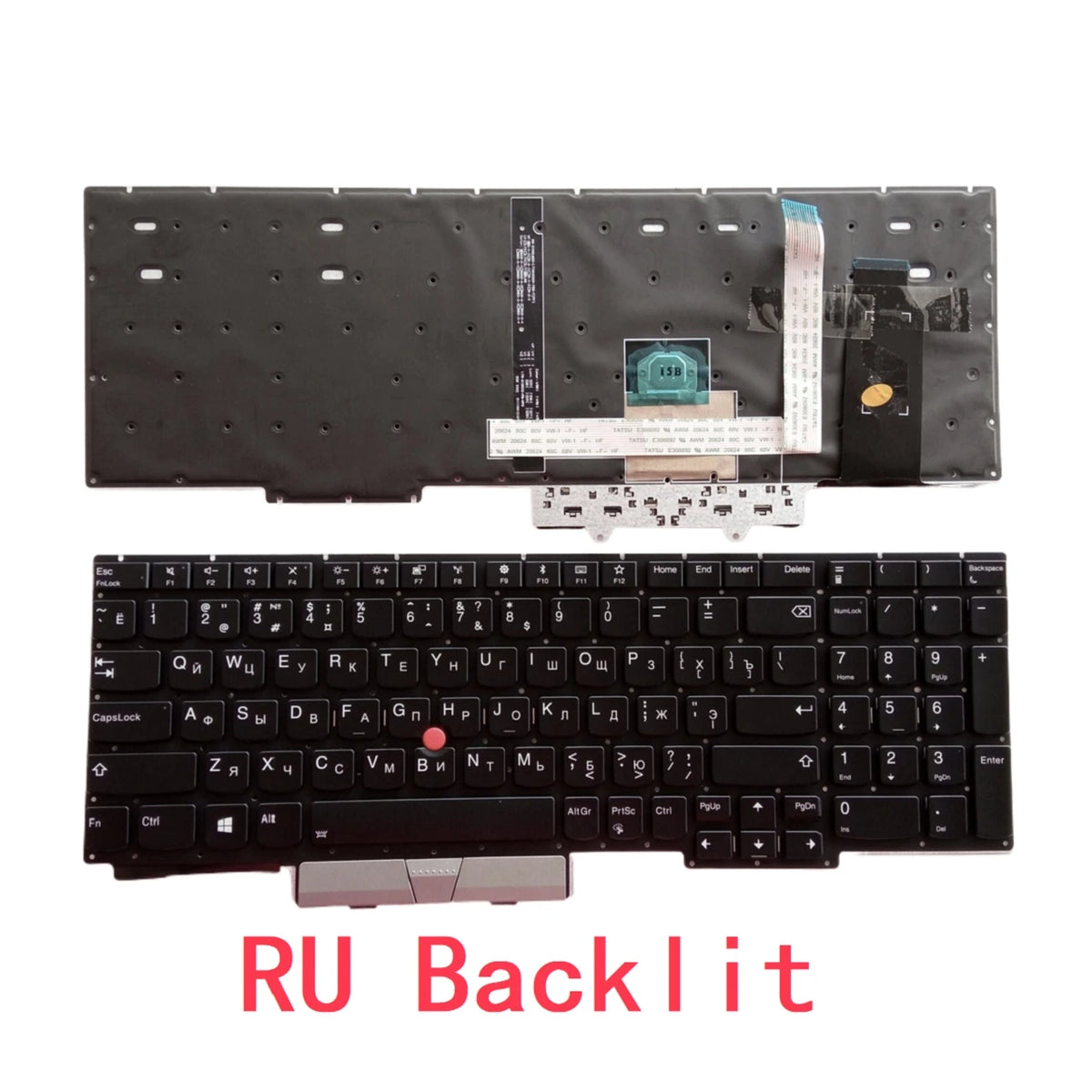 New US Russian Spanish Latin Arab Portuguese Laptop Backlit Keyboard For Lenovo Thinkpad E15 Gen1 Notebook PC Replacement Lenovo laptop repair parts