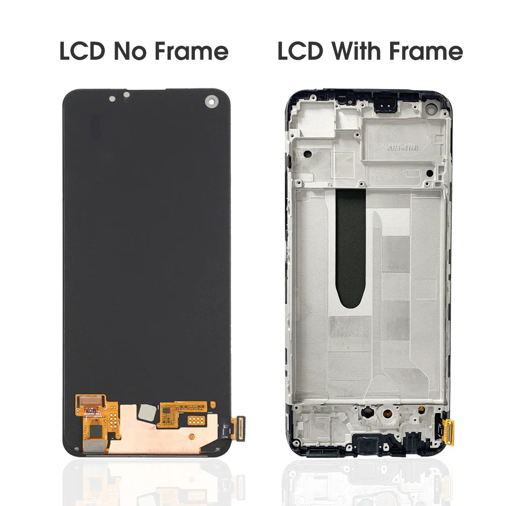 6.4" AMOLED For OPPO Realme 8 Pro LCD Display Touch Screen Digitizer RMX3081 For Realme8 Pro LCD Screen With Frame Replacement OPPO phone repair parts