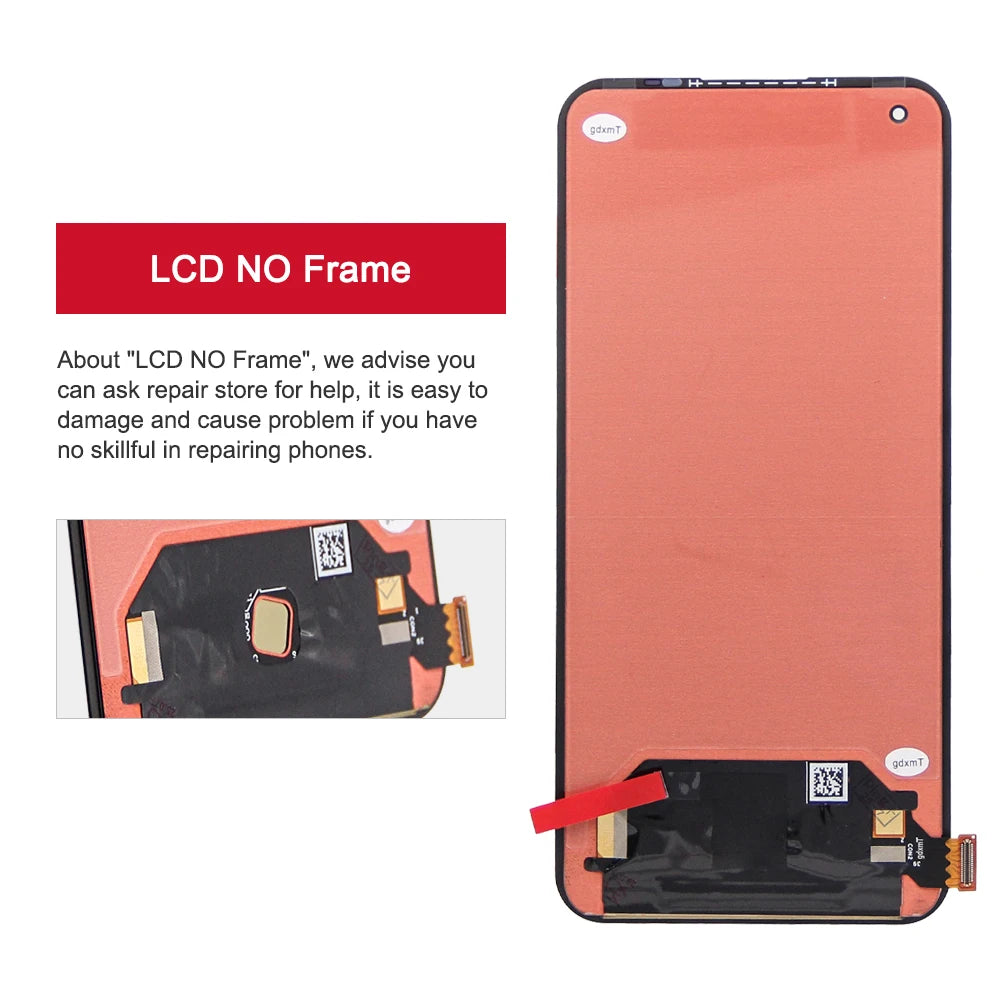 6.55'' OEM For Nothing Phone (1) A063 LCD Display Screen Frame+Touch Digitizer Repair Parts For Nothing Phone One LCD
