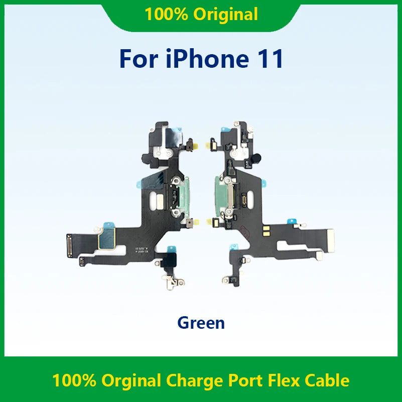 1pcs USB Charging Charger Port Flex Cable For iPhone 11 Dock Charger Connector With Microphone Flex Replacement For Repair Phone iPhone phone repair parts
