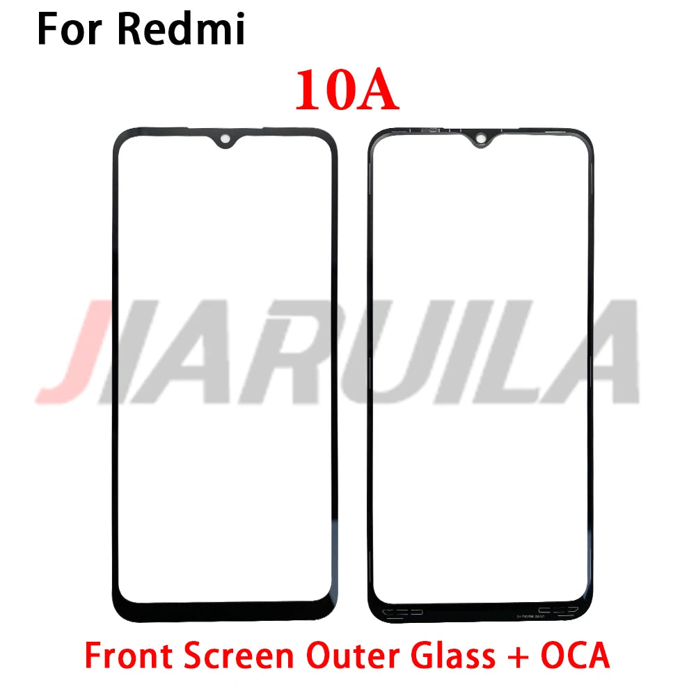 New Front Screen Outer Glass With OCA For Xiaomi Redmi 8 8A 9 9A 9C 9T 10 10A 10C 12 12C 13C 14C A1 A2 A3 Repair Parts  Xiaomi  Xiao mi phone repair parts