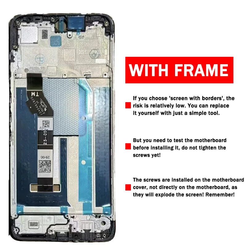 6.72'' High Quality For Motorola Moto G57 LCD XT2537-2 Display Touch Panel Digitizer Assembly For Moto G57 LCD Replacement Motorola phone repair parts