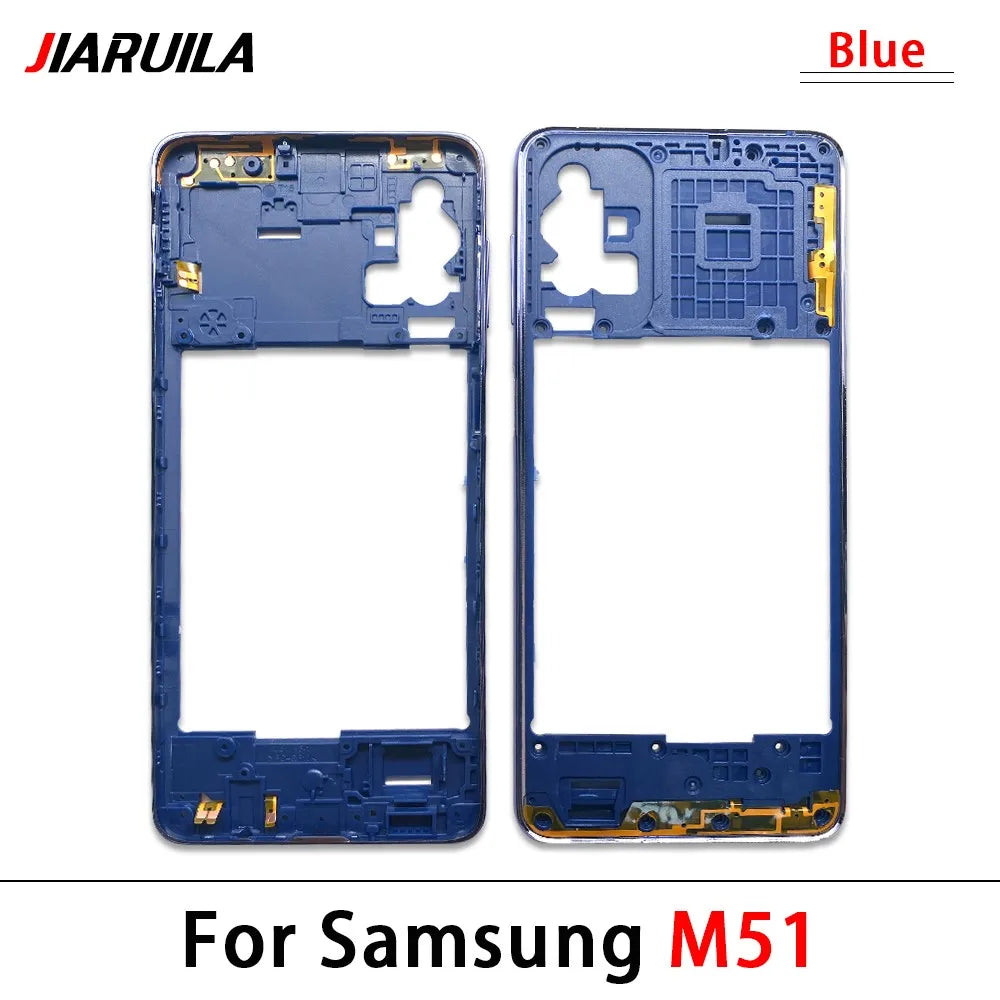 New Middle Frame For Samsung M23 M52 M53 M51 M54 M62 M35 5G M526B M536B M625F Door Housing Bezel Repair Parts Samsung phone repair parts