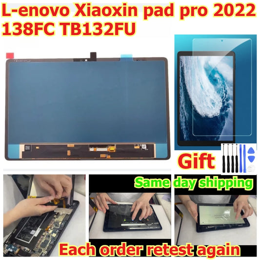 11.2 inch 100% tested Tab touch display lcd screen glass for 11.2" Lenovo Xiaoxin pad pro 2022 138FC TB132FU Digitizer assembly Lenovo tablet repair parts