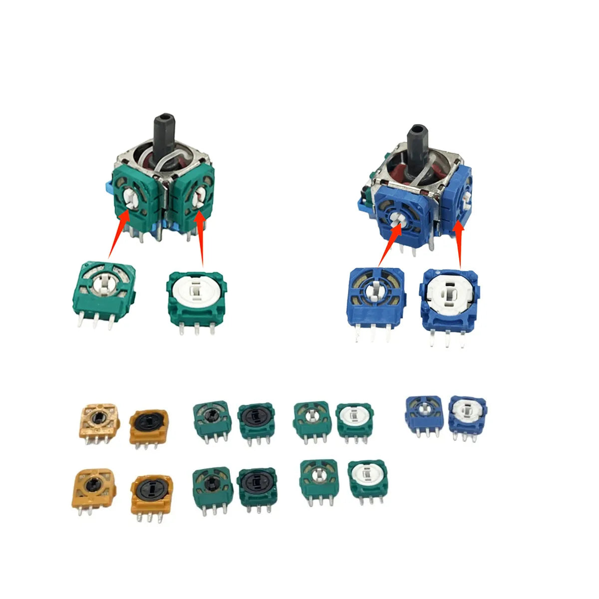 500PCS ALPS 2.3K Potentiometer Joystick Axis Resistor For PS5 PS4 Xbox Series Controller Analog Stick Micro Switch Sensor Module  Game console repair parts