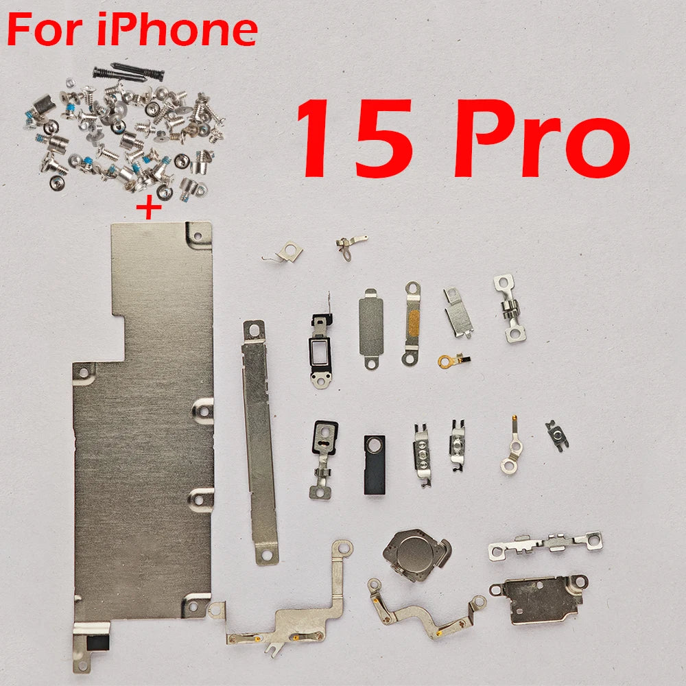 1set Full Set Metal + Screw for iPhone 13 Pro Max 14 Plus 11 12 Inner Bracket Accessories Shield Plate Parts iPhone phone repair parts