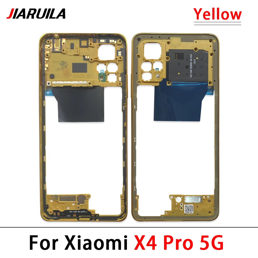 New Middle Frame Bezel Middle Plate Plastic For Xiaomi Poco X3 X4 GT X4 X5 M5s M4 Pro 4G 5G Middle Frame With Volume Button Xiaomi  Xiao mi phone repair parts