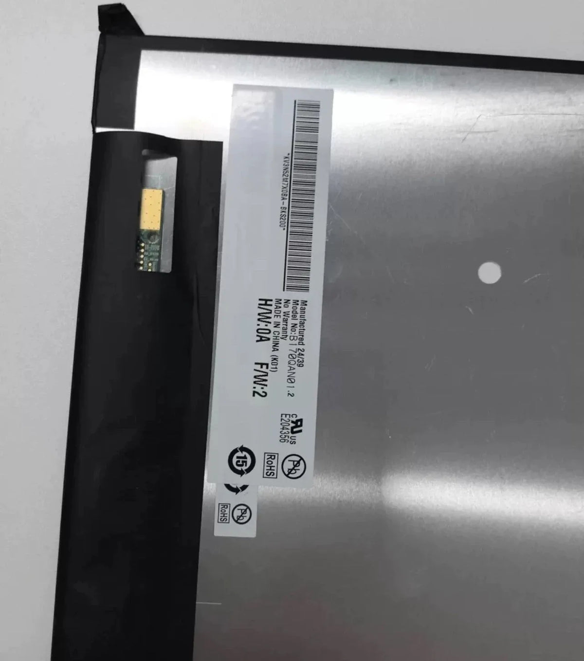 17 Inch 240Hz Laptop LCD Screen B170QAN01.2 Display Matrix Panel 2560x1600 DCI-P3 eDP 40 Pins Non-Touch GE78 2.5k lcd panel MSI laptop repair parts