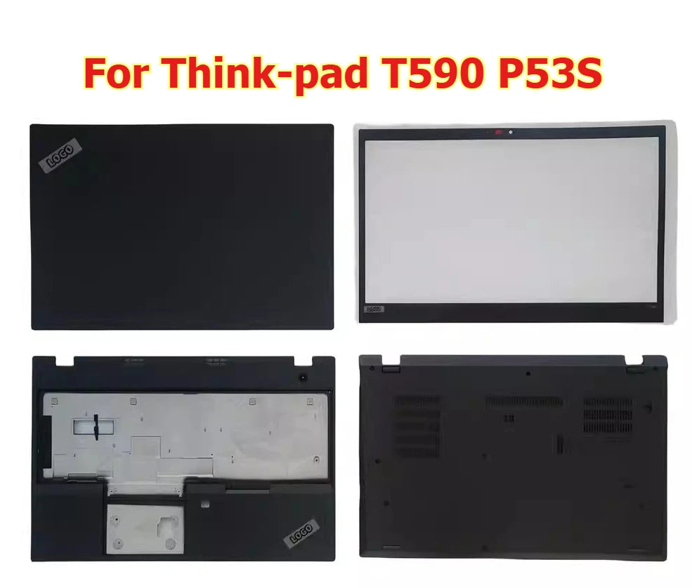 Cover case for Thinkpad T590 P53S upper lcd back housing bezel palmrest topcase shell hinge cover Lenovo laptop repair parts