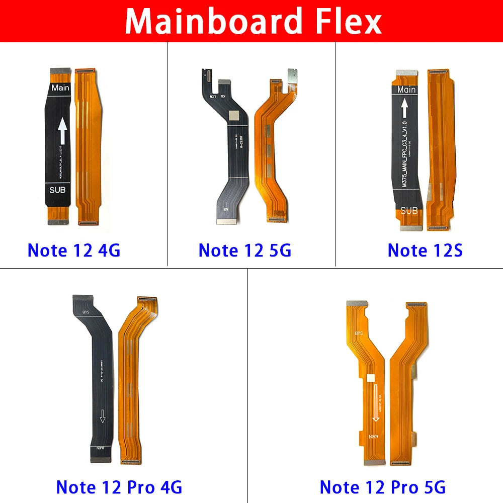 30Pcs, New Main Board Motherboard Flex Cable For Xiaomi Redmi Note 9 9s 10 10s 11 11s 12 12s 13 Pro 4G 5G Replacement parts  Xiaomi  Xiao mi phone repair parts