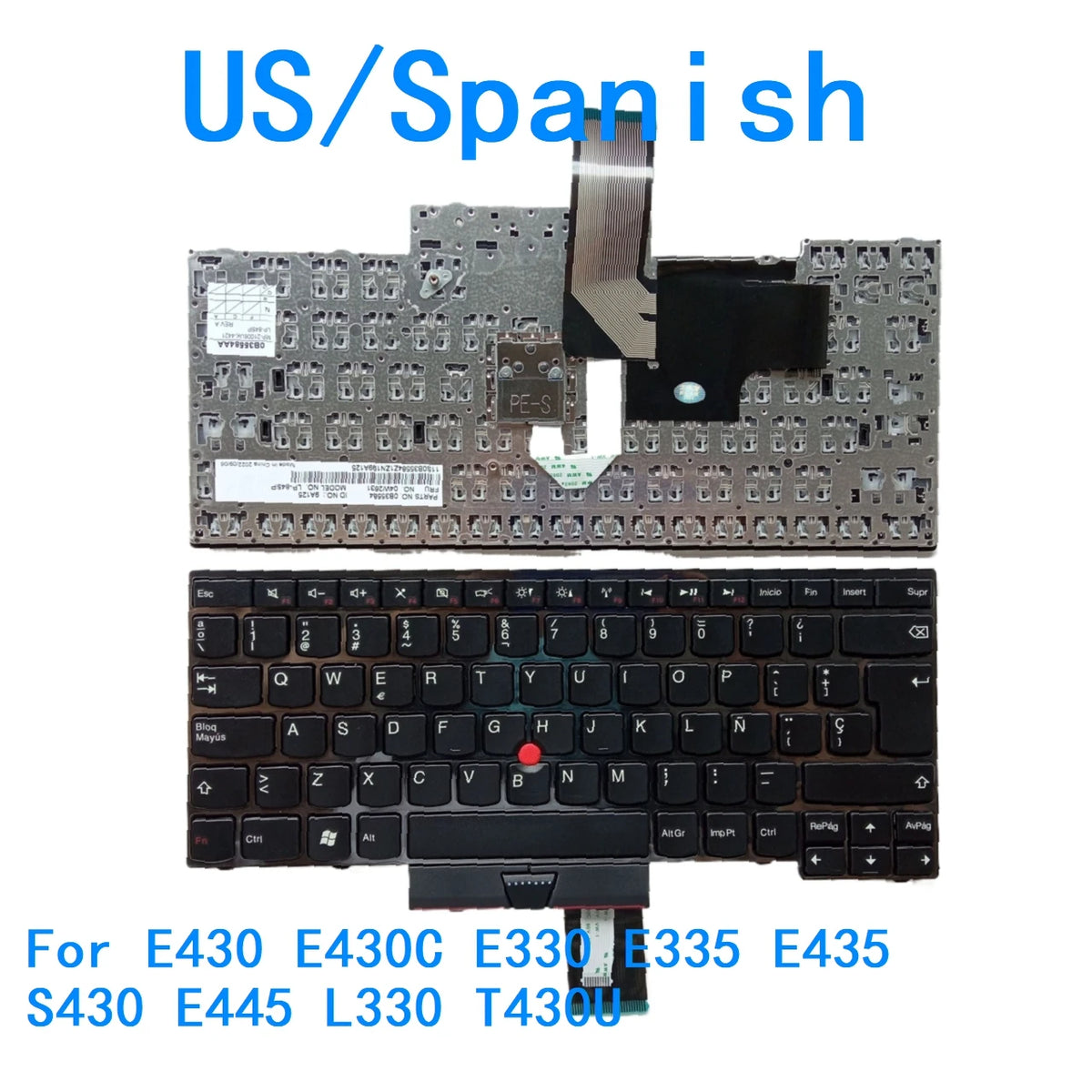 New US Spanish language  Keyboard For Lenovo Thinkpad E430 E430C E330 E335 E435 S430 E445 L330 T430U 04W2631 Lenovo laptop repair parts