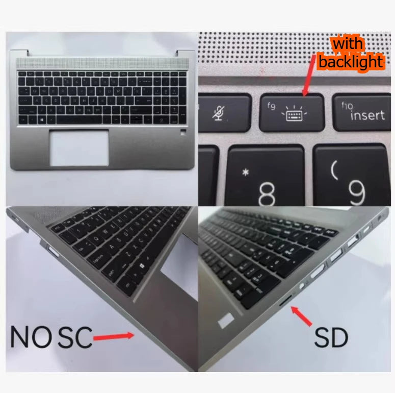 Cover case for HP Pro book 450 455 G8 ZHAN66 15 G4 HSN-Q31C lcd housing bezel frame topcase palmrest keyboard buttom hinge shell HP laptop repair parts