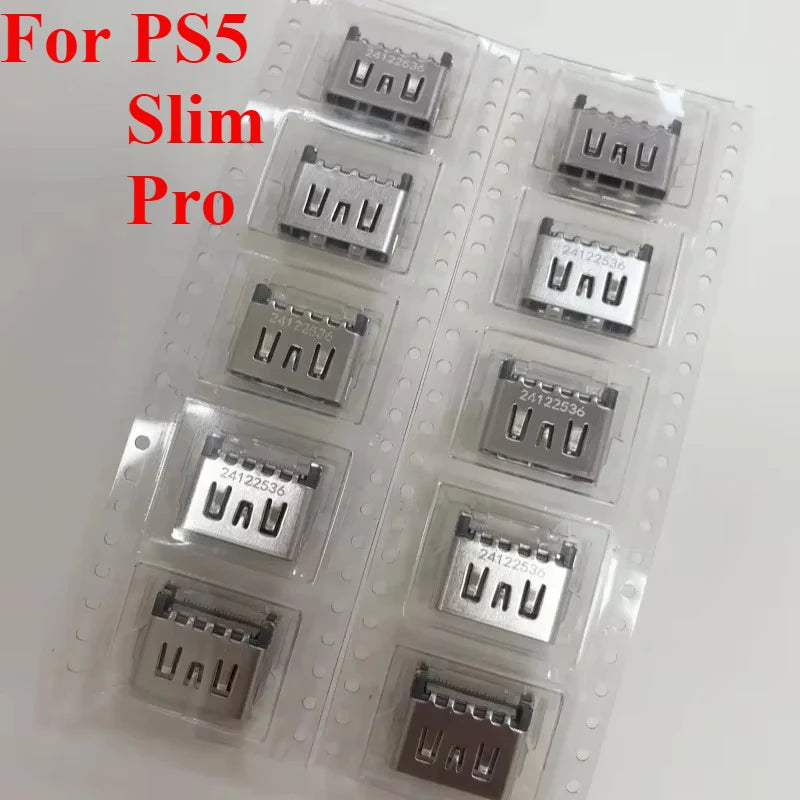 10pcs/lot New Factory Original New for Ps5 Hdmi Connector for Playstation 5 Console Hdmi-compatible Socket Port Replacement Game console repair parts