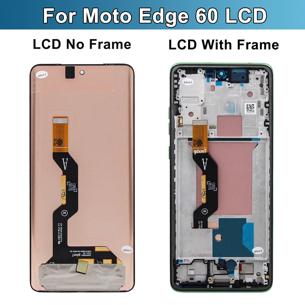 Amoled For Motorola Edge 60 LCD Display Touch Panel Digitizer Assembly Replacement LCD With Frame XT2505-1, XT2505-4 LCD Screen Motorola phone repair parts