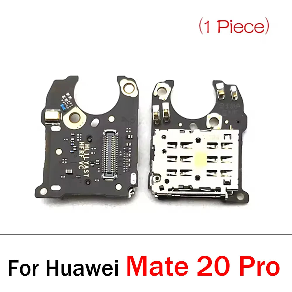 For Huawei P30 Pro / P40 Pro / Mate 20 Pro SIM SD Card Reader Holder Conecction Board With Microphone Flex Cable Huawei phone repair parts
