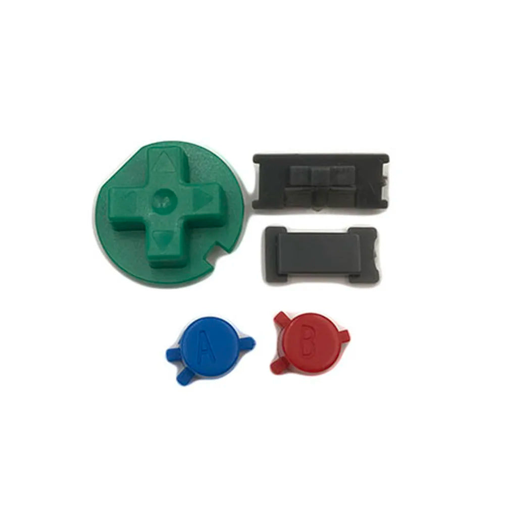 1-10sets For GBC Plastic Power ON OFF Buttons Keypad A-B D-pad Game console repair parts