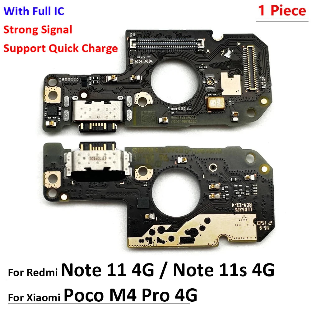 New For Xiaomi Poco X4 M4 Pro / Redmi Note 11 Pro Plus 4G 5G USB Charging Port Mic Microphone Dock Connector Board Flex Cable  Xiaomi  Xiao mi phone repair parts