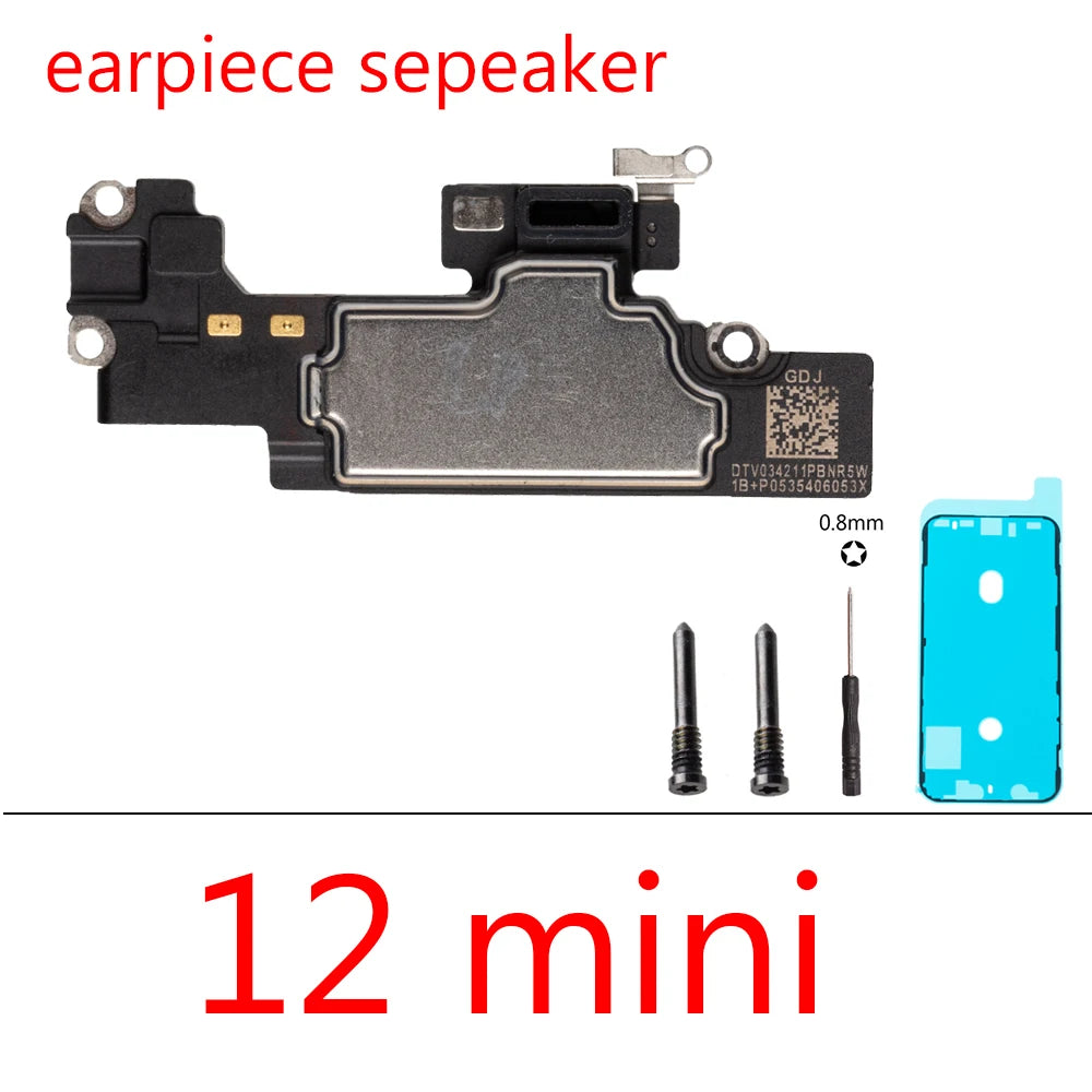 1set Top Front Earpiece Flex Cable for iPhone 12 Pro Max 12 mini Loud  Sound Speaker Buzzer Replacement Parts iPhone phone repair parts