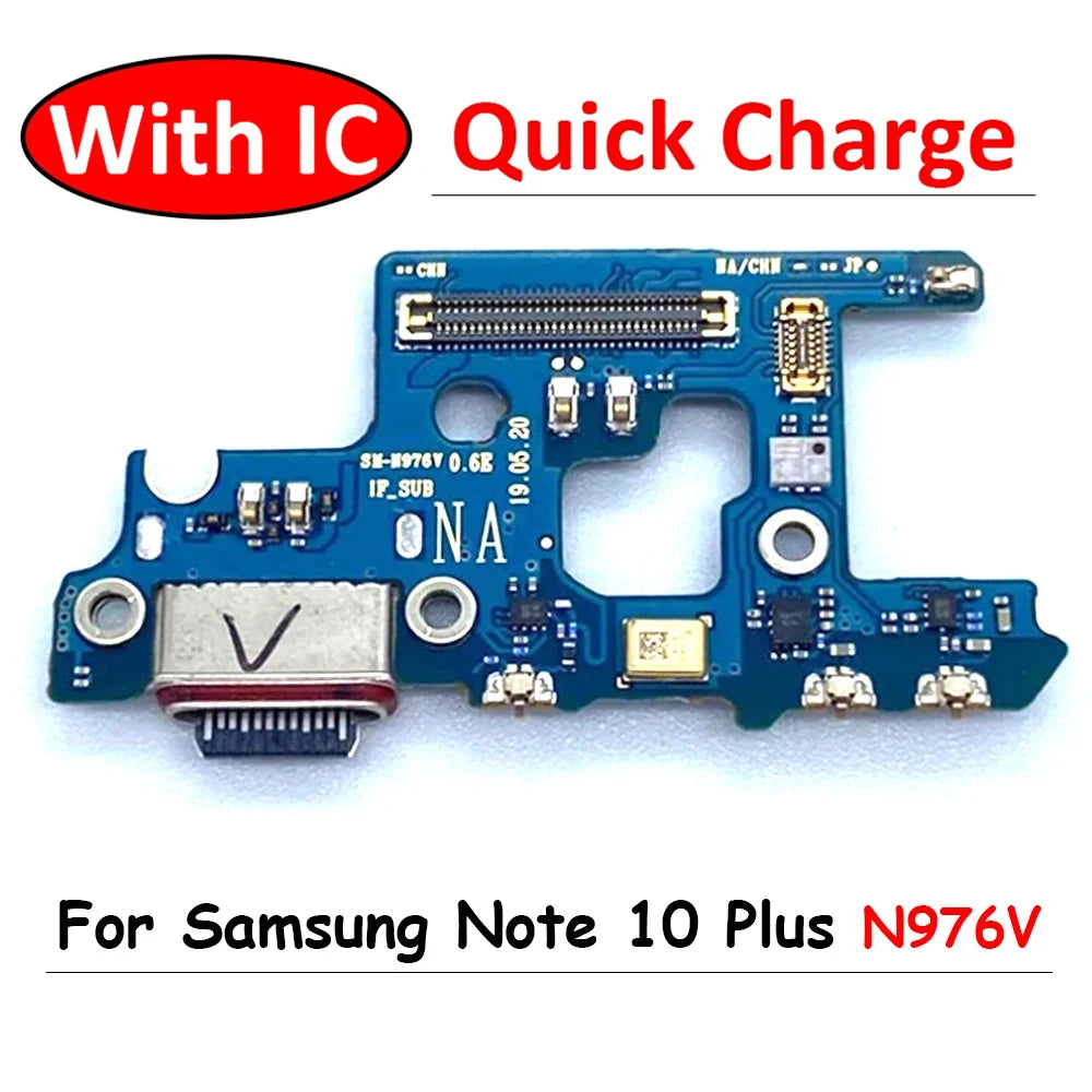 USB Charging Port Board Flex Cable Connector Parts For Samsung Note 10 Plus N976V SM-G976V N976F N976B Samsung phone repair parts