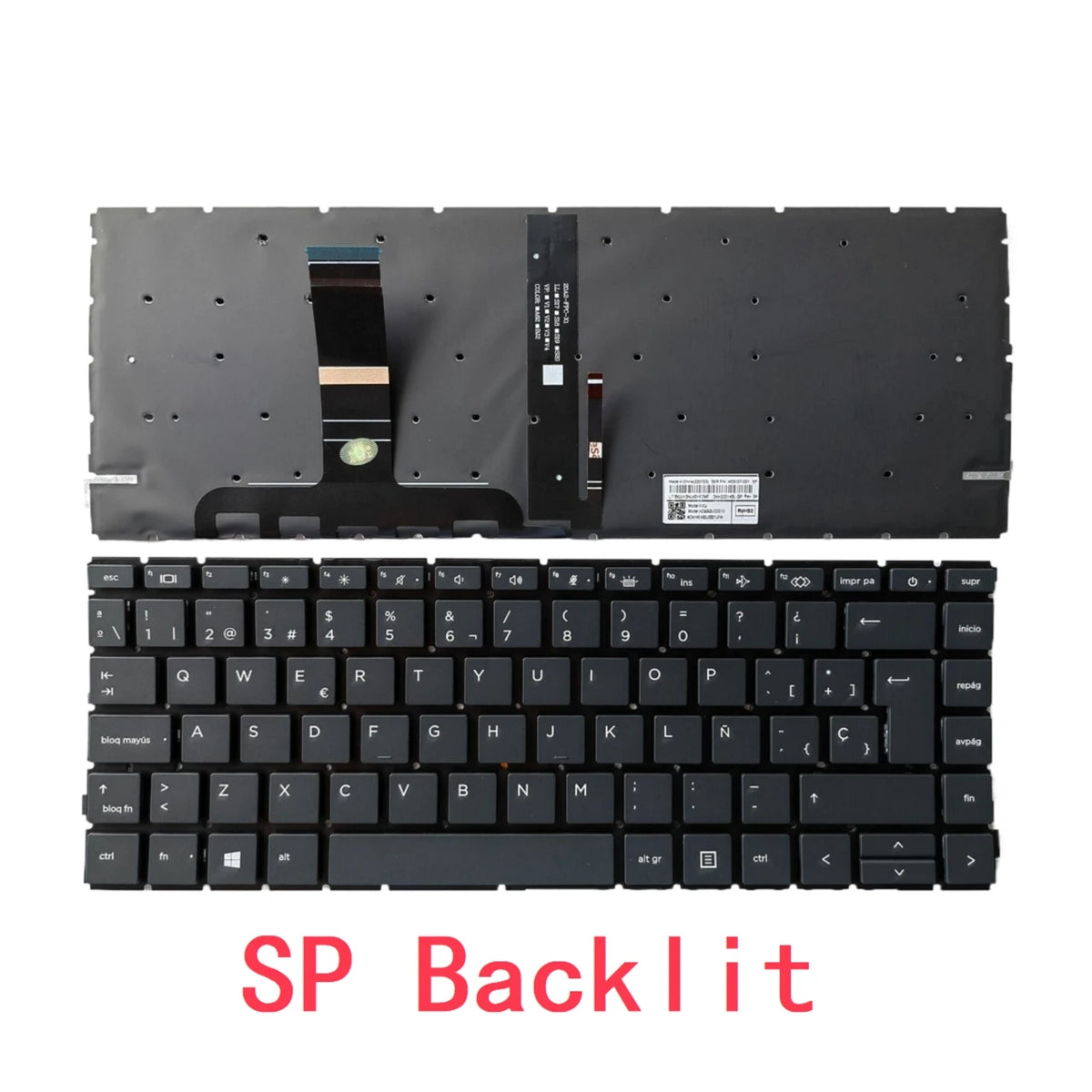 New Spanish UK Brazil Laptop Backlit Keyboard For HP ProBook 440 G8 / 445 G8 / 445R G8 / 640 G8 / 645 G8 Notebook PC Replacement  HP laptop repair parts