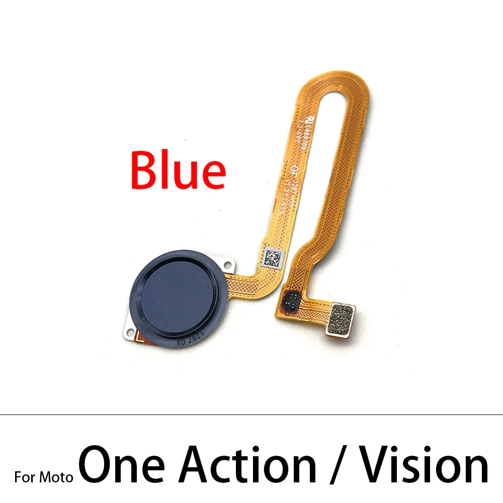 10Pcs, New For Motorola Moto One Vision Action Hyper Macro Fusion Plus Home Button FingerPrint Touch ID Sensor Flex Cable Motorola phone repair parts