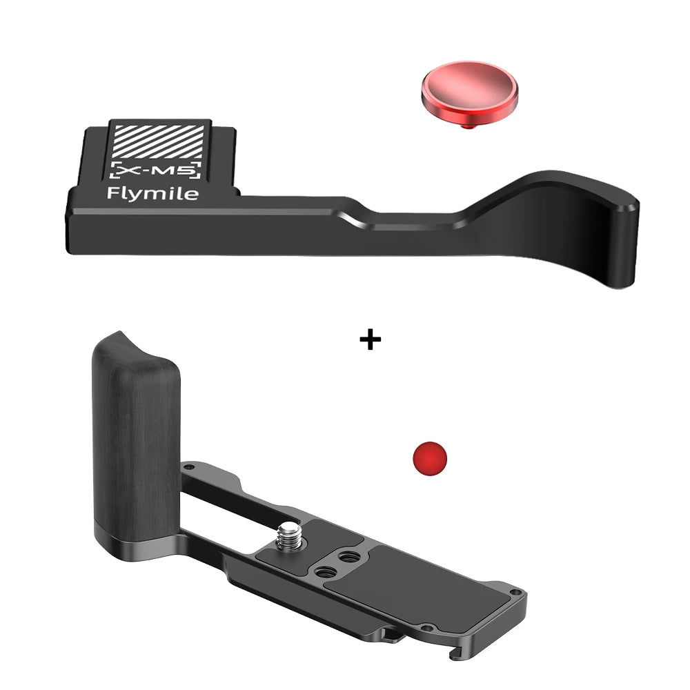 Flymile X-M5 Thumb Grip Aluminum Alloy Metal Thumb Up Grip for FUJIFILM X-M5 Camera with Hot Shoe Thumb Rest Support Holder Digital camera repair parts