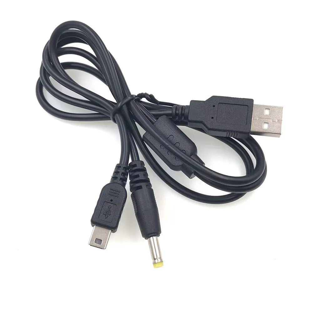 1-5pcs 2 in 1 USB Data Transfer Charge Charger Cable Cord For PSP 1000 2000 3000 To PC Game console repair parts
