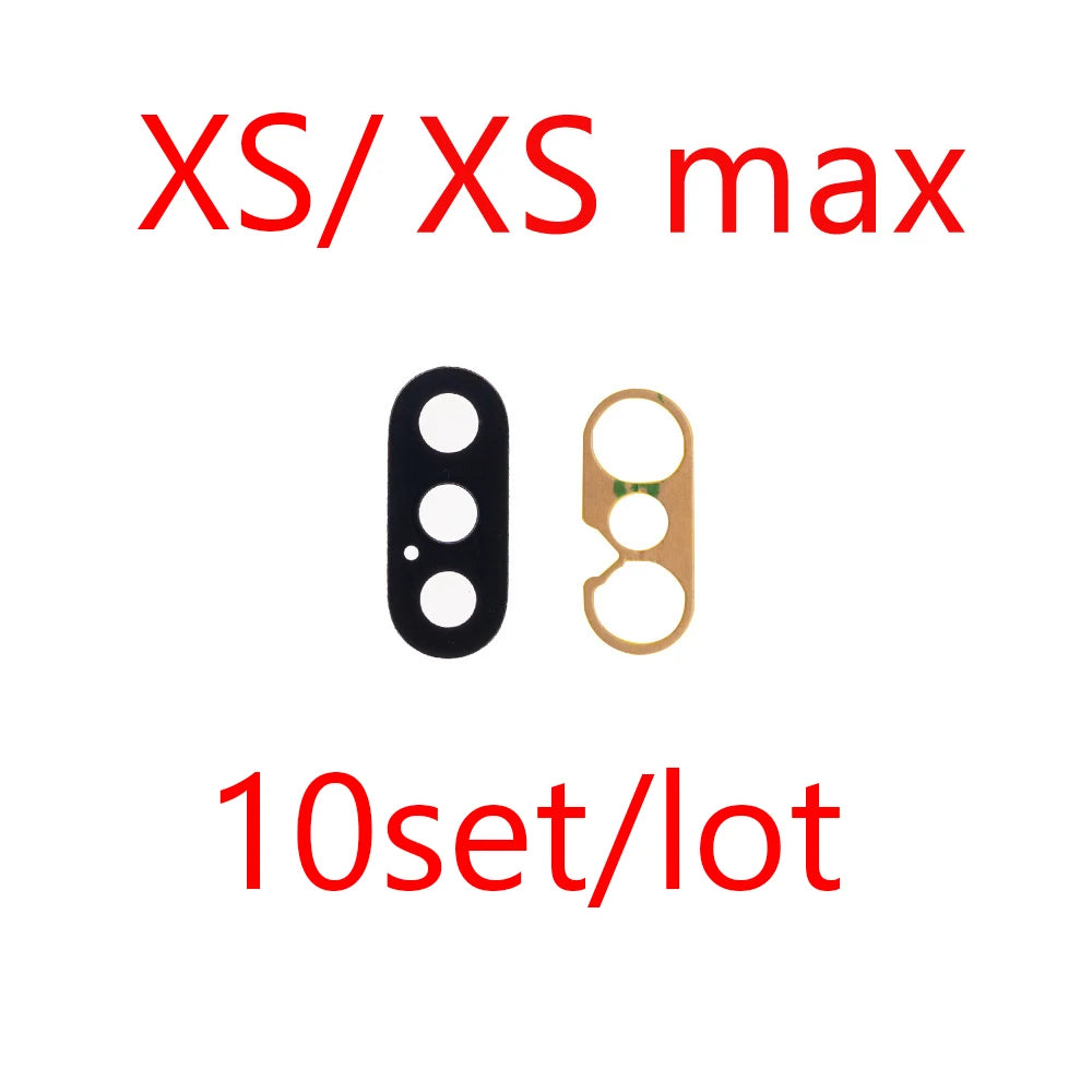10pcs Rear Back Camera Lens Glass for iPhone 14 13 Pro Max 12 11 ProMax Mini XR XS XSMax X 7 8 Plus 6 6s SE with Glue Sticker iPhone phone repair parts