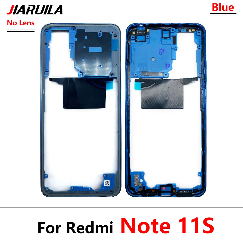 For Xiaomi Redmi Note 11 4G / Note 11s / Note 11 Pro 5G Middle Frame Bezel Middle Plate Replacement Parts Black / Blue  Xiaomi  Xiao mi phone repair parts