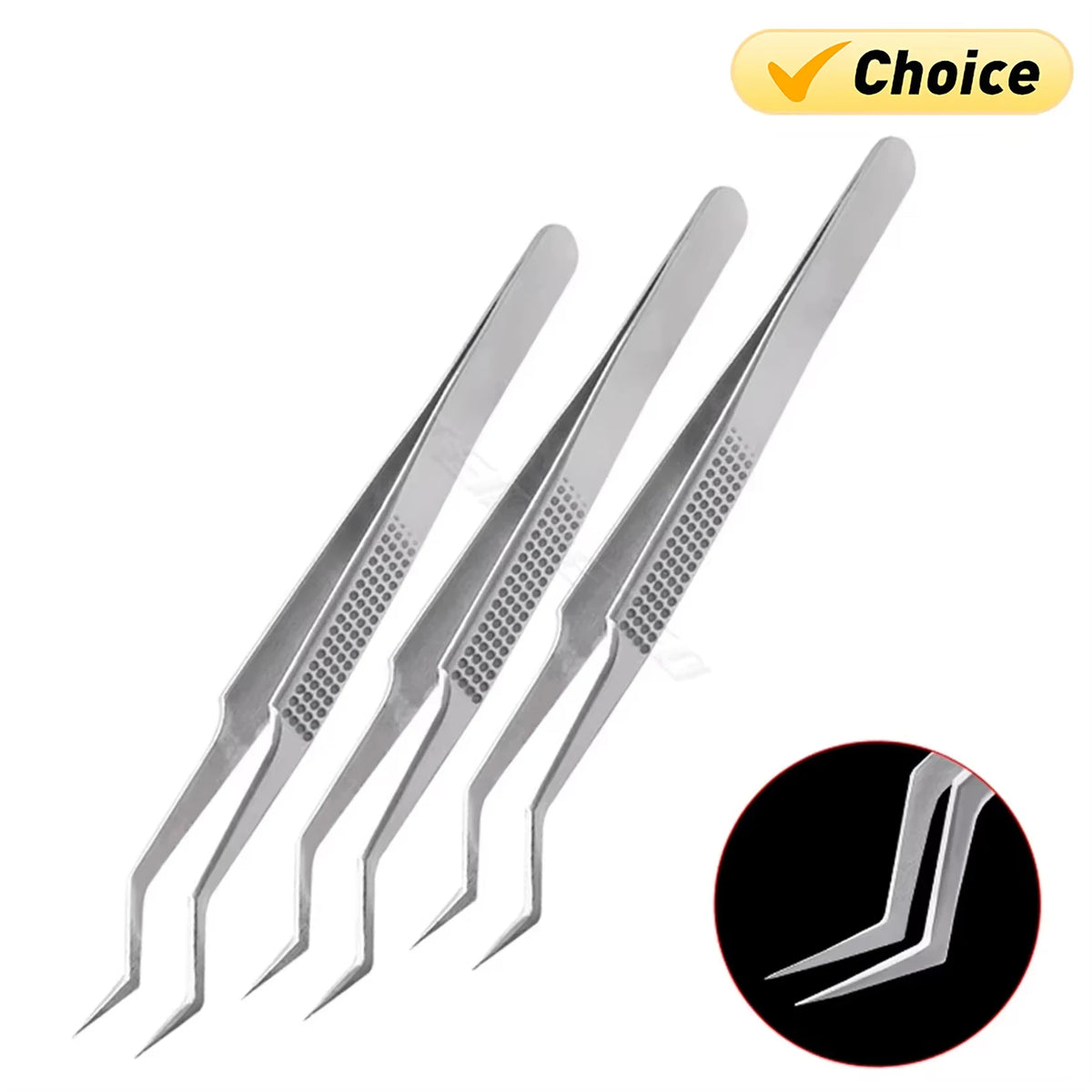 Aax-17 Stainless Steel Tweezers for Chip Tin Planting Anti-Corrosion High Hardness Jump Wire Clamping Repair Tweezers Tools set Professional Repair Tools