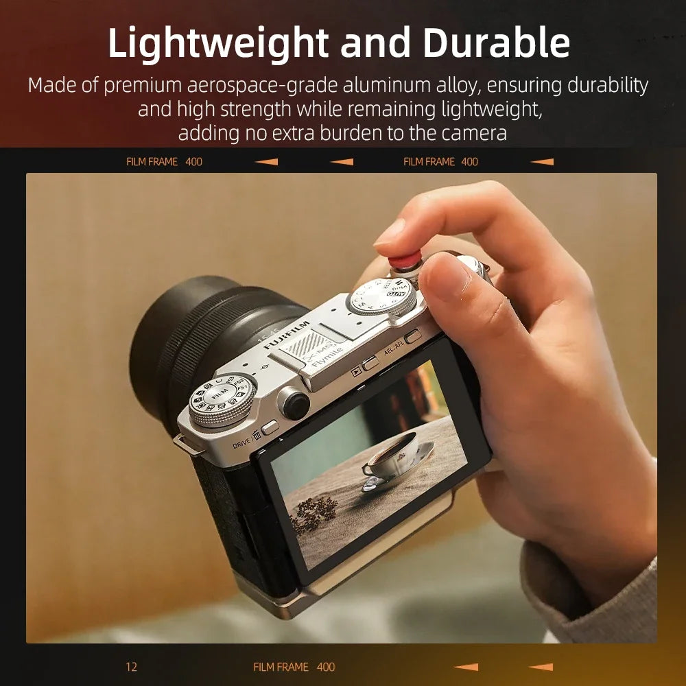 Flymile X-M5 Thumb Grip Aluminum Alloy Metal Thumb Up Grip for FUJIFILM X-M5 Camera with Hot Shoe Thumb Rest Support Holder Digital camera repair parts