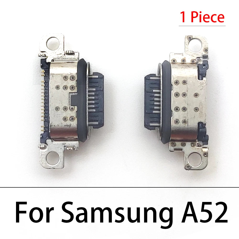 2Pcs，USB jack socket connector charger Charging Port For Samsung A02 A02s A22 A32 A52 A72 A33 A73 A03 Core A03s 4G 5G Samsung phone repair parts