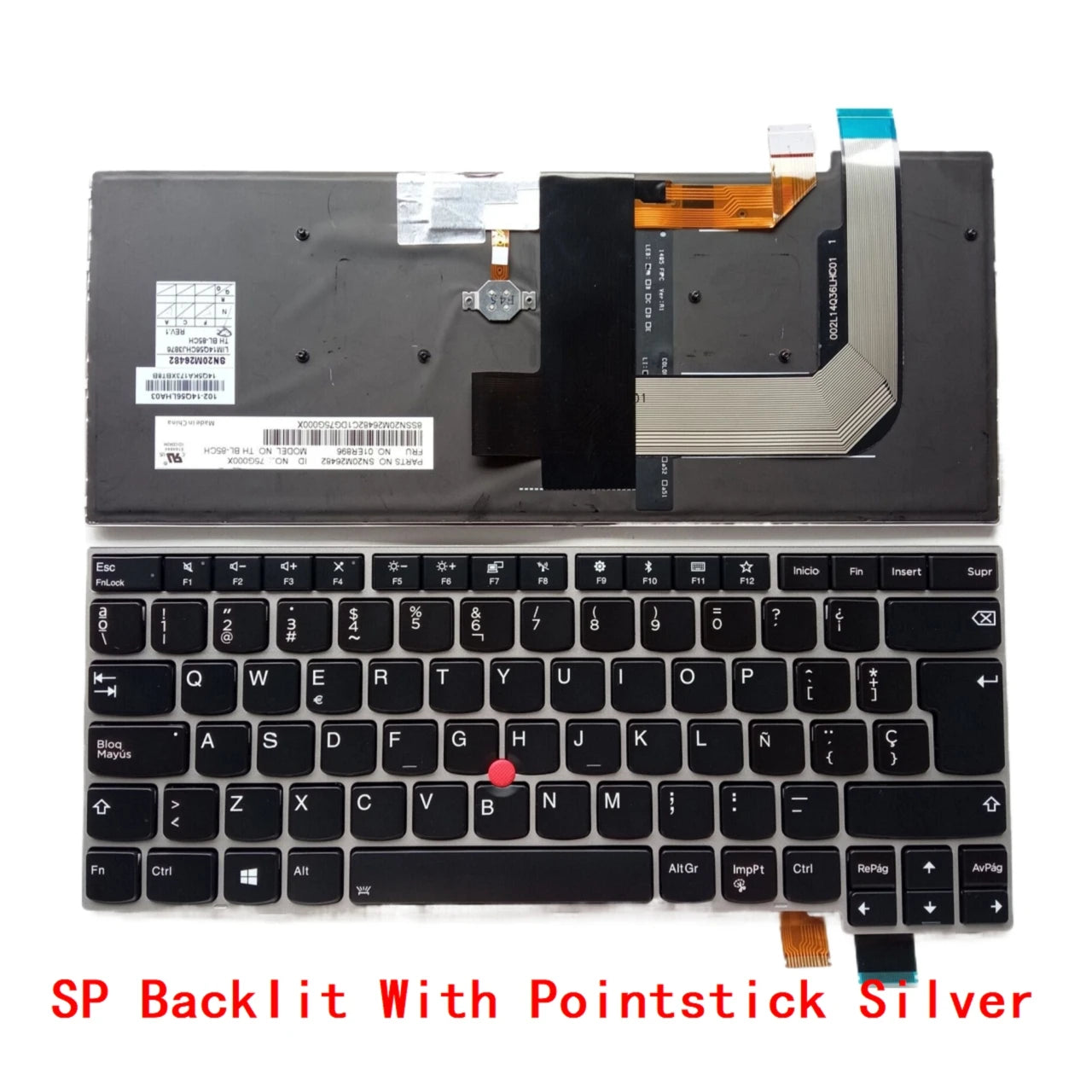 New US Russian Spanish Latin Laptop Backlit Keyboard For Lenovo Thinkpad T470S Notebook PC Replacement F10 with Bluetooth Lenovo laptop repair parts