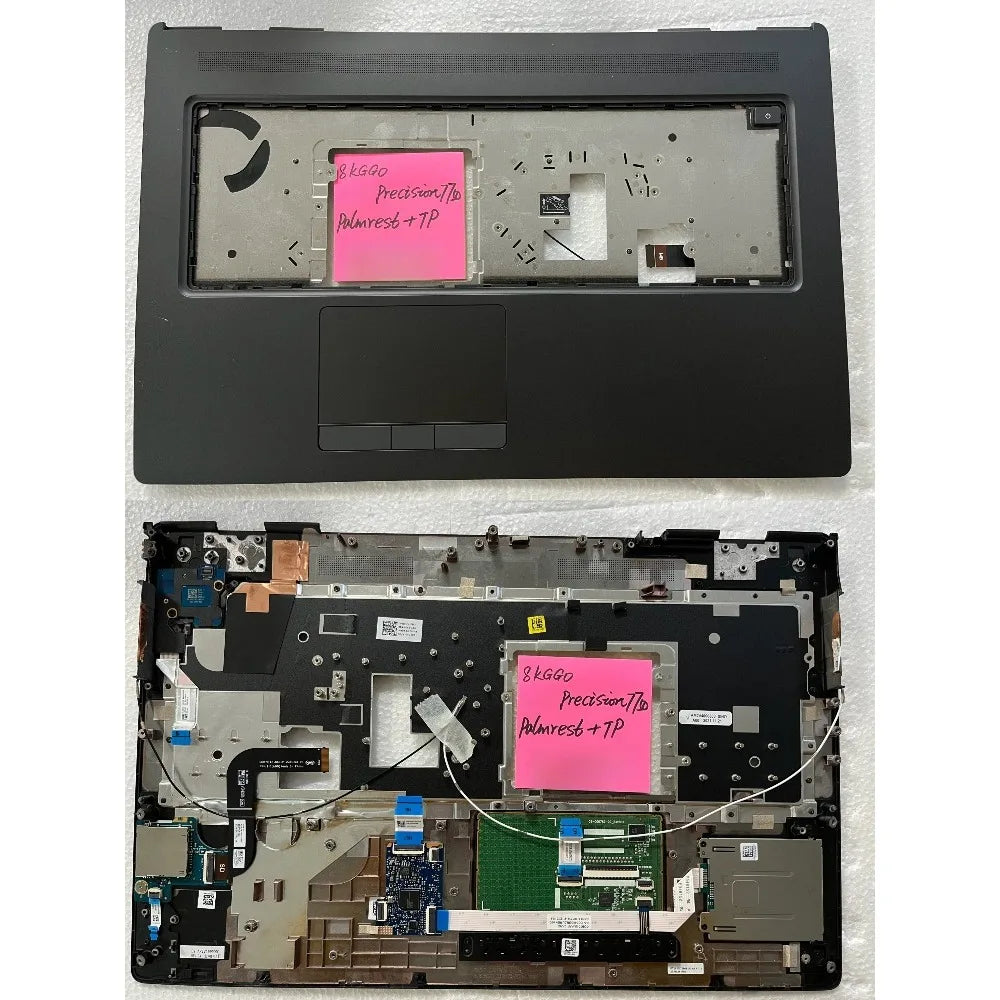Upper palmrest for 8KGG0 AM2V4000800 Dell Precision 7750 7760 Touchpad Palmrest Assembly With Smart Card Reader NFC 1VVYH JTHG5 Dell laptop repair parts