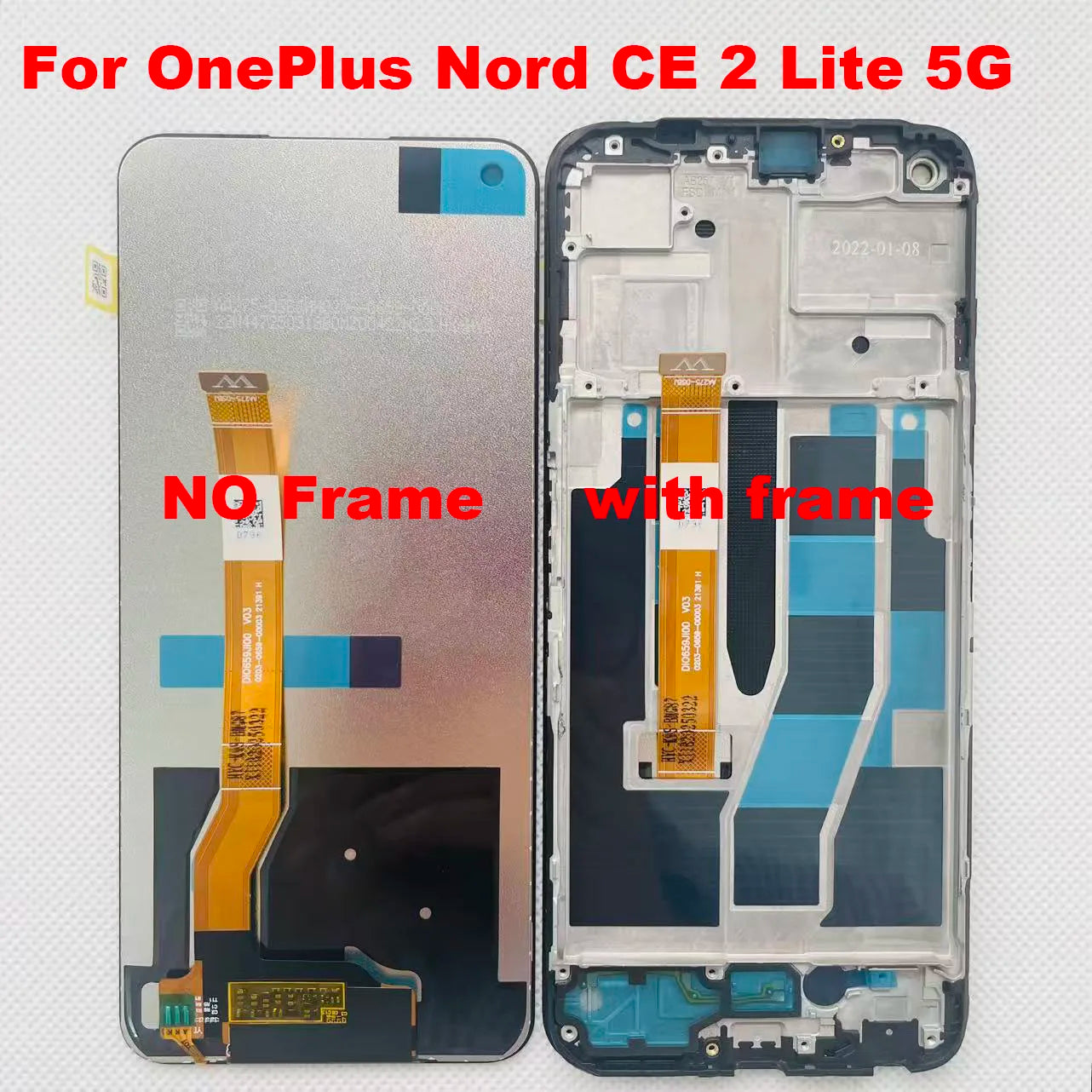 6.59''high Brightness For OnePlus Nord CE 2 Lite 5G/1+Nord ce2 lite CPH2381 LCD Display Screen Touch Panel Digitizer With Frame  OnePlus phone repair parts