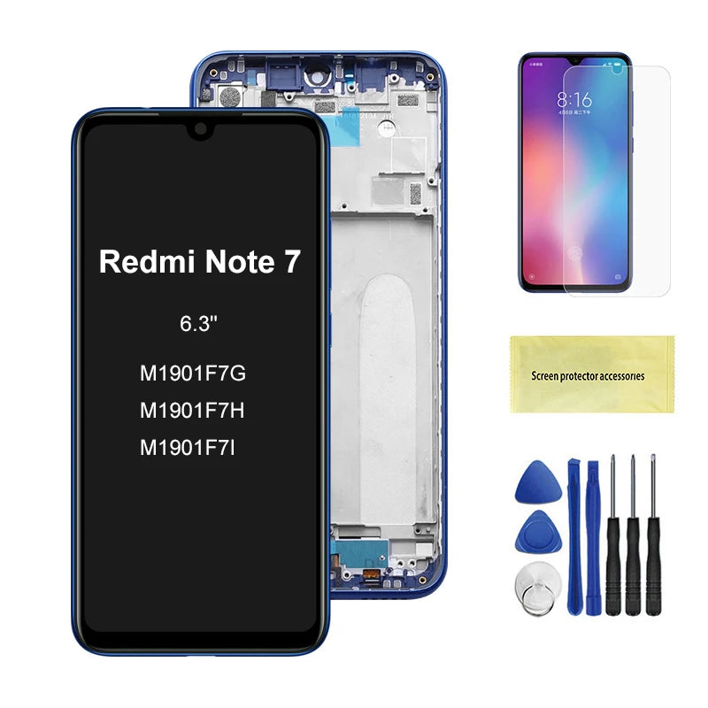 Display Screen for Xiaomi Redmi Note 7 M1901F7G LCD Display Touch Screen Digitizer with Frame for Redmi 7 Redmi7 Replacement Xiaomi phone repair parts