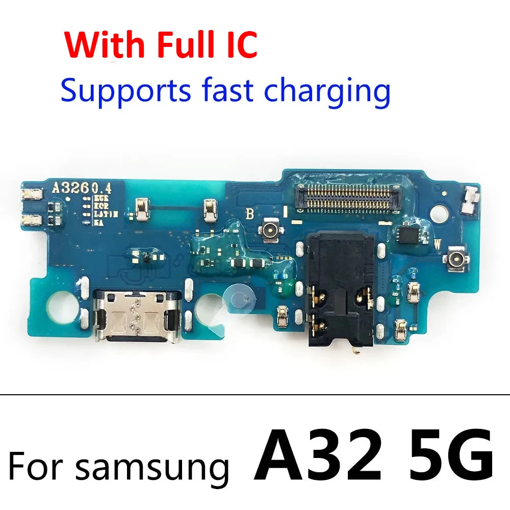 For Samsung A02 A12 A22 A32 A52 A72 A52s A03 A03s A04E 4G 5G USB Charging Port Dock Charger Connector Board Flex Cable Samsung phone repair parts