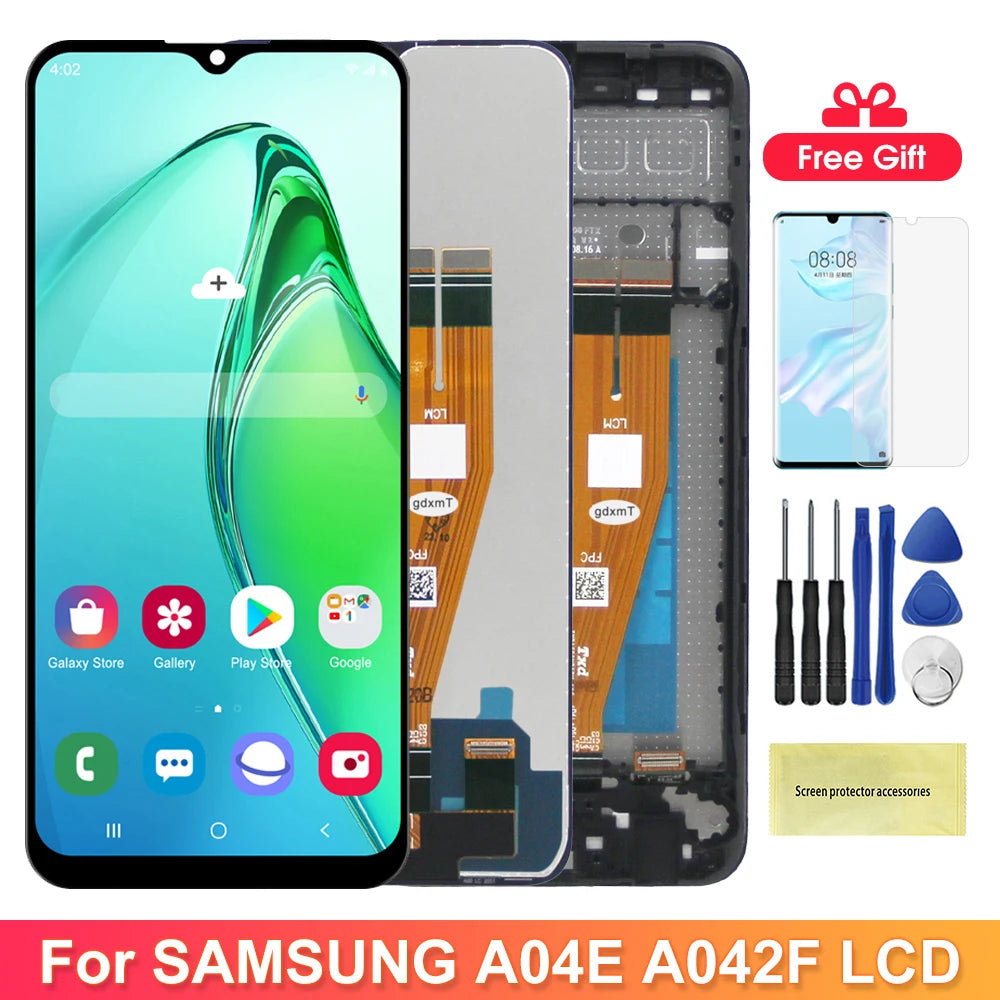 Screen Replacement for Samsung Galaxy A04e Lcd Display Touch Screen with Frame Assembly for Samsung Galaxy A04e A042F A042F/DS Samsung phone repair parts