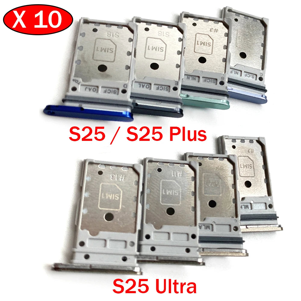 10Pcs/Lot, SIM Card Tray Slot Holder For Samsung S25 Plus Ultra Replacement Parts Samsung phone repair parts