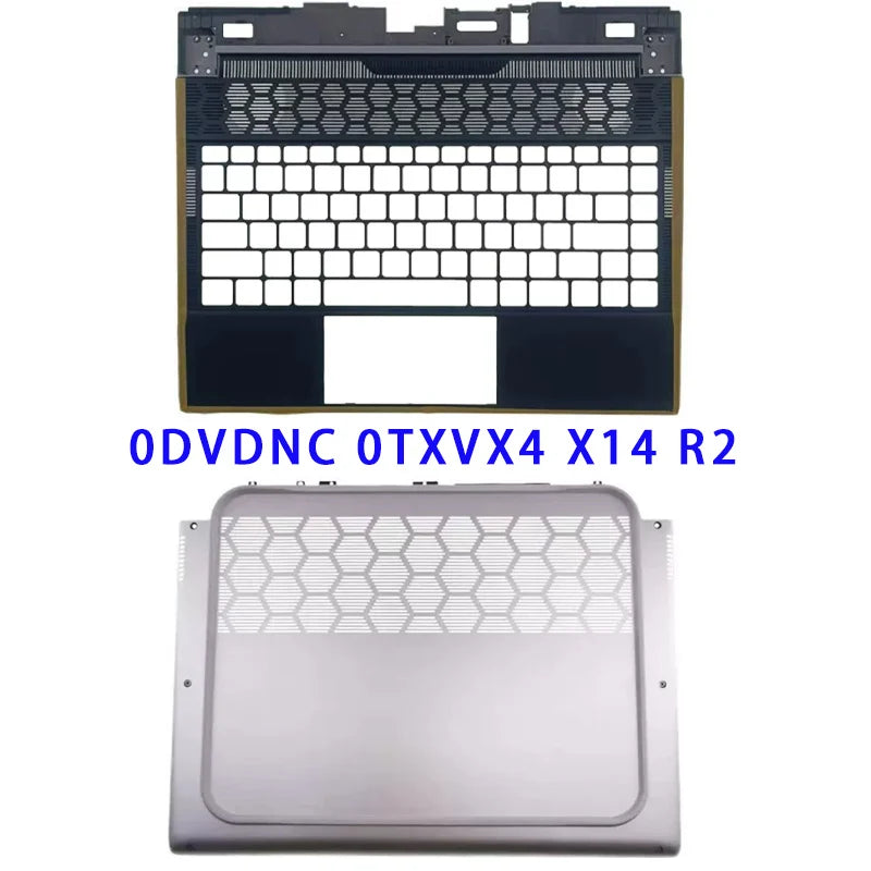 Cover case for Dell Alienware X14 R1 X14 R2 laptops, LCD screen top cover screen frame palm rest bottom shell air outlet hinge keyboard  Dell Laptop repair parts