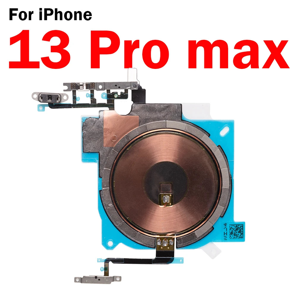 1pcs Wireless Charging Coil Flex Cable for iPhone 15 14 Plus 12 13 Pro Max Charger Panel Sticker WPC Pad Chip Volume Tape Parts iPhone phone repair parts