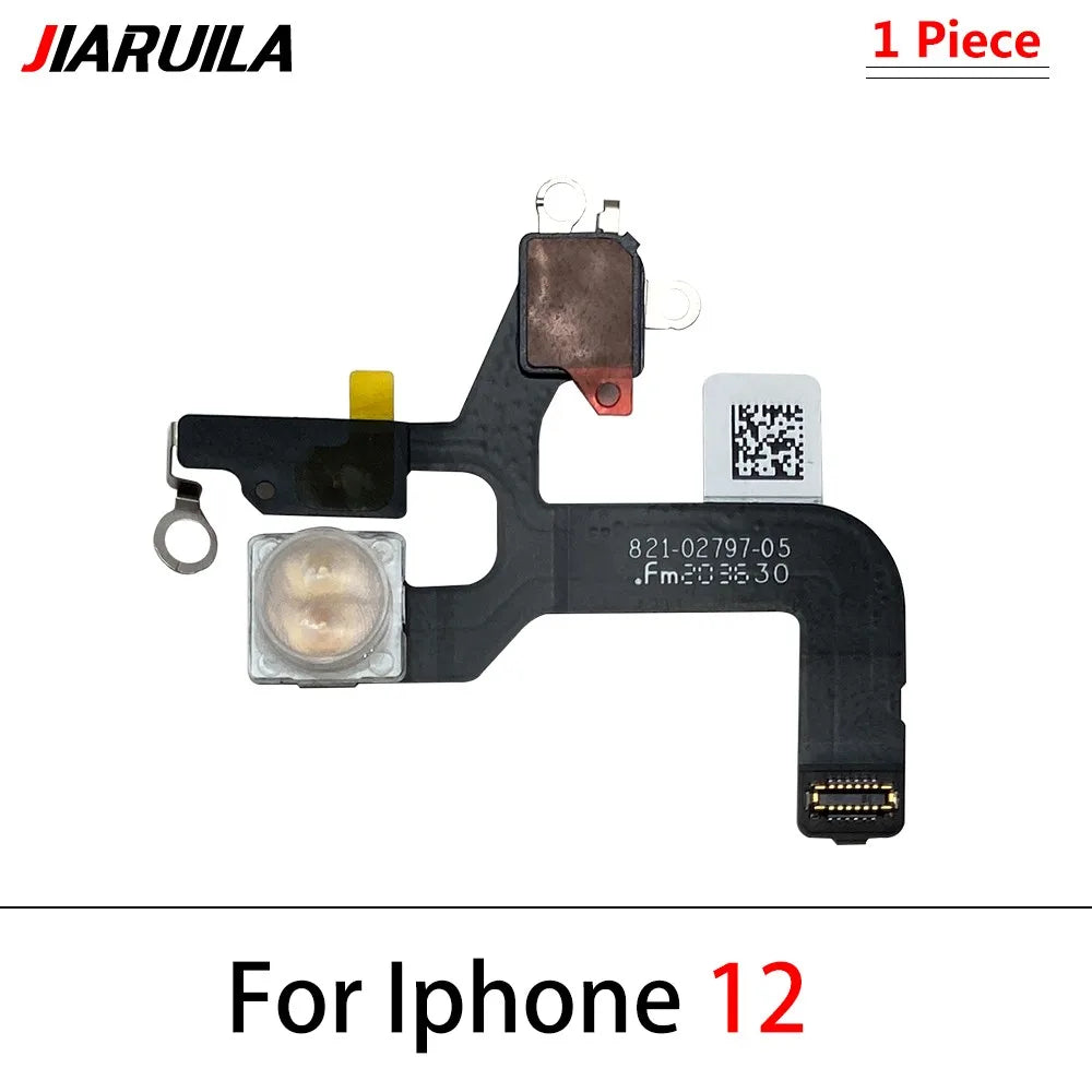 New LED Flash Flex Cable For iPhone 12 13 14 15 16 Pro Max Plus Mini Light Sensor Proximity Flex Cable Flash Light Flex Cable iPhone phone repair parts