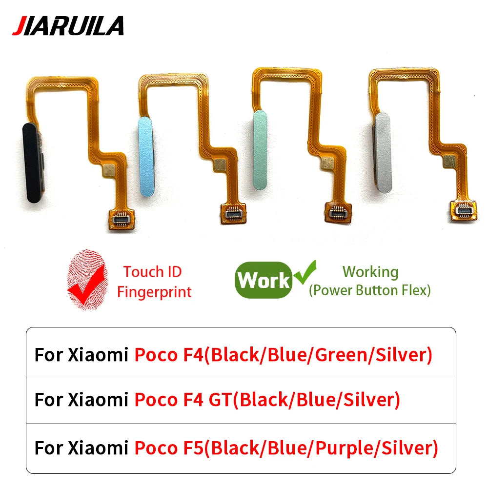 New Fingerprint Flex Cable For Xiaomi Mi Poco F3 F4 GT F5 5G Home Menu Button Key Flex Cable Replacement Parts Xiaomi  Xiao mi phone repair parts